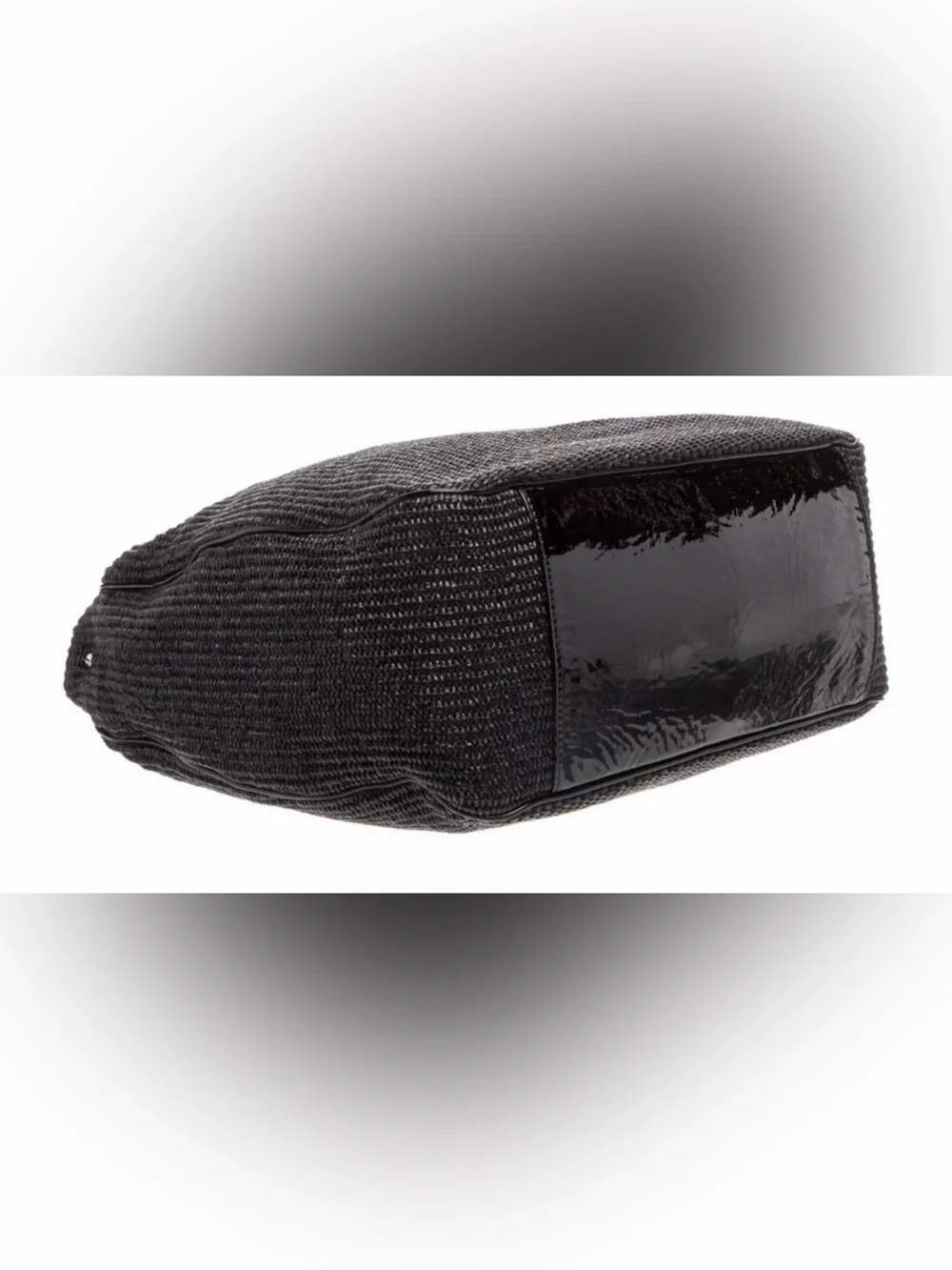 Yves Saint Laurent Rive Gauche Black Raffia Hobo
